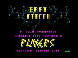 Title screen of Brat Attack on the Sinclair ZX Spectrum.