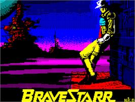 Title screen of BraveStarr on the Sinclair ZX Spectrum.