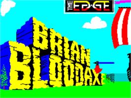 Title screen of Brian Bloodaxe on the Sinclair ZX Spectrum.