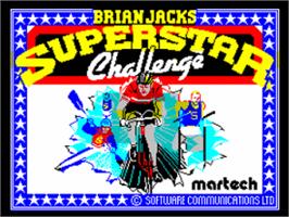 Title screen of Brian Jacks Superstar Challenge on the Sinclair ZX Spectrum.
