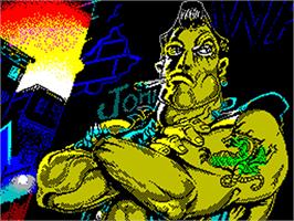 Title screen of Bronx on the Sinclair ZX Spectrum.