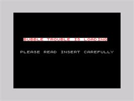 Title screen of Bubble Trouble on the Sinclair ZX Spectrum.