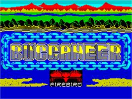 Title screen of Buccaneer on the Sinclair ZX Spectrum.