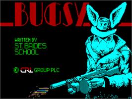 Title screen of Bugsy on the Sinclair ZX Spectrum.