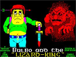 Title screen of Bulbo And The Lizard-king on the Sinclair ZX Spectrum.