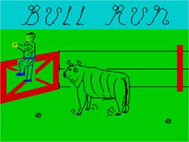 Title screen of Bull Run on the Sinclair ZX Spectrum.