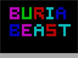 Title screen of Buriabeast on the Sinclair ZX Spectrum.