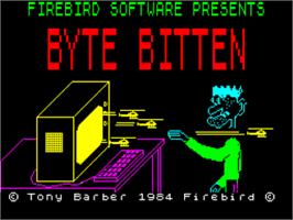 Title screen of Byte Bitten on the Sinclair ZX Spectrum.