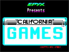 Title screen of California Games on the Sinclair ZX Spectrum.