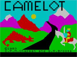 Title screen of Camelot on the Sinclair ZX Spectrum.