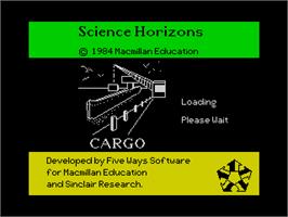 Title screen of Cargo on the Sinclair ZX Spectrum.