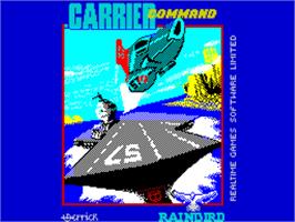 Title screen of Carrier Command on the Sinclair ZX Spectrum.