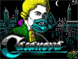 Title screen of Casanova on the Sinclair ZX Spectrum.