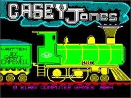 Title screen of Casey Jones on the Sinclair ZX Spectrum.