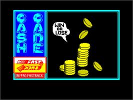 Title screen of Cash Cade on the Sinclair ZX Spectrum.