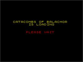 Title screen of Catacombs Of Balachor on the Sinclair ZX Spectrum.