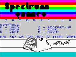 Title screen of Caterpilla on the Sinclair ZX Spectrum.