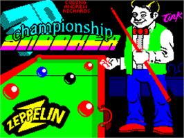 Title screen of Championship 3d Snooker on the Sinclair ZX Spectrum.