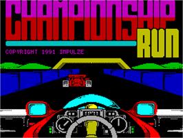 Title screen of Championship Run on the Sinclair ZX Spectrum.