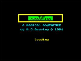 Title screen of Changeling, The on the Sinclair ZX Spectrum.
