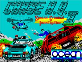 Title screen of Chase H.q. 2 - Special Criminal Investigation on the Sinclair ZX Spectrum.