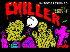 Title screen of Chiller on the Sinclair ZX Spectrum.
