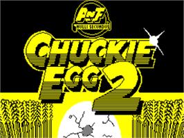 Title screen of Chuckie Egg 2 on the Sinclair ZX Spectrum.