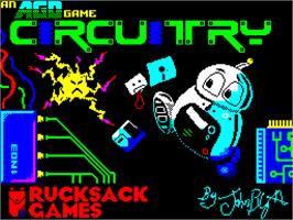 Title screen of Circuitry on the Sinclair ZX Spectrum.