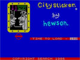 Title screen of City Slicker on the Sinclair ZX Spectrum.