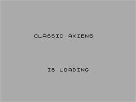 Title screen of Classic Axiens on the Sinclair ZX Spectrum.