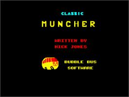 Title screen of Classic Muncher on the Sinclair ZX Spectrum.