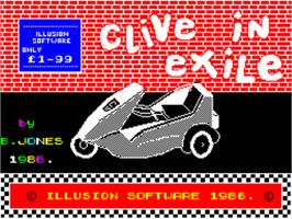 Title screen of Clive In Exile on the Sinclair ZX Spectrum.