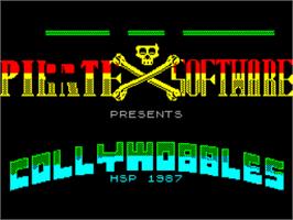 Title screen of Collywobbles on the Sinclair ZX Spectrum.