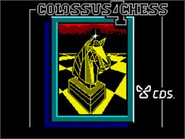 Title screen of Colossus Chess 4 on the Sinclair ZX Spectrum.