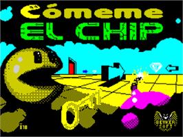 Title screen of Comeme el Chip on the Sinclair ZX Spectrum.