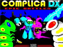 Title screen of Complica Dx on the Sinclair ZX Spectrum.