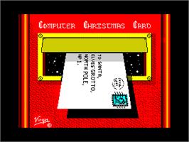 Title screen of Computer Christmas Card on the Sinclair ZX Spectrum.