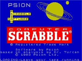 Title screen of Computer Scrabble on the Sinclair ZX Spectrum.