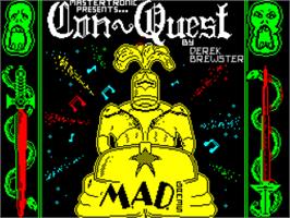 Title screen of Con-quest on the Sinclair ZX Spectrum.