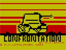 Title screen of Confrontation on the Sinclair ZX Spectrum.