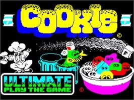 Title screen of Cookie on the Sinclair ZX Spectrum.