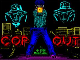 Title screen of Cop-out on the Sinclair ZX Spectrum.
