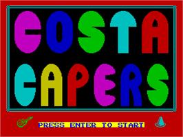 Title screen of Costa Capers on the Sinclair ZX Spectrum.