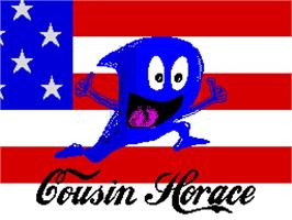 Title screen of Cousin Horace on the Sinclair ZX Spectrum.