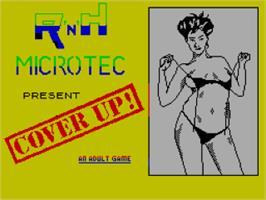 Title screen of Cover Up! on the Sinclair ZX Spectrum.