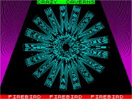 Title screen of Crazy Caverns on the Sinclair ZX Spectrum.