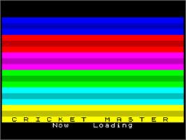 Title screen of Cricket Master on the Sinclair ZX Spectrum.