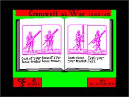 Title screen of Cromwell At War 1642-1645 on the Sinclair ZX Spectrum.