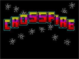 Title screen of Crossfire on the Sinclair ZX Spectrum.