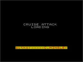 Title screen of Cruise Attack on the Sinclair ZX Spectrum.